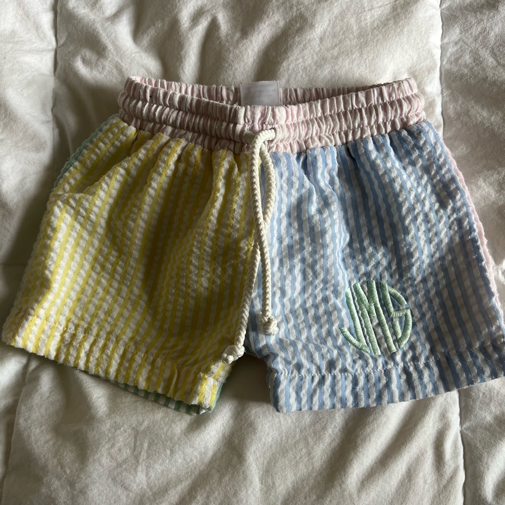 Cecil and Lou Monogrammed Swim Trunks JMS